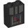 LEGO Black Brick 1 x 2 x 2 with Darth Vader Chest Panel with Inside Stud Holder (3245 / 39551)