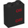 LEGO Black Brick 1 x 2 x 2 with Red ON and OFF Markings with Inside Stud Holder (1402 / 3245)