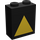 LEGO Black Brick 1 x 2 x 2 with Yellow Triangle with Inside Axle Holder (3245)