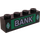 LEGO Zwart Steen 1 x 4 met Bank logo (3010)