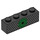 LEGO Nero Mattoncino 1 x 4 con Verde symbol Nero dots (3010 / 36443)