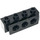 LEGO Svart Kloss 1 x 4 med Hull og Bumper Holder (2989)