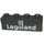 LEGO Sort Klods 1 x 4 med Legoland-logo hvid (3010)