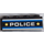 LEGO Zwart Steen 1 x 4 met &#039;Politie&#039;, Blauw en Wit Strepen en 2 Geel Stars Sticker (3010)