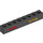 LEGO Black Brick 1 x 8 with Red POWER and Yellow TV TYPE Markings (1399 / 3008)