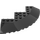 LEGO Musta Palikka 10 x 10 Pyöreä Kulma jossa Tapered Reuna (58846)