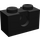 LEGO Black Brick 1x2 with Hole and Cutouts at Top