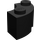 LEGO Schwarz Backstein 2 x 2 Runden Ecke mit Bolzenkerbe und normaler Unterseite (3063 / 45417)