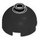 LEGO Black Brick 2 x 2 Round with Dome Top (Hollow Stud, Axle Holder) (3262 / 30367)