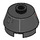 LEGO Black Brick 2 x 2 Round with Sloped Sides with U5-GG Droid Head (68730 / 98100)