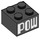 LEGO Svart Kloss 2 x 2 med &quot;POW&quot; (3003 / 68918)