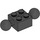 LEGO Black Brick 2 x 2 with Two Ball Joints with Holes in Ball and axle hole (17114)