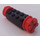 LEGO Black Brick 2 x 4 Wheels Holder with Red Freestyle Wheels Assembly (4180)