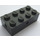 LEGO Sort Klods 2 x 4 med Hjul Holder (Gennemsigtig bund)