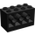 LEGO Schwarz Backstein 2 x 4 x 2 mit Löcher auf Sides (6061)