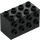 LEGO Black Brick 2 x 4 x 2 with Studs on Sides (2434)