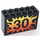 LEGO Black Brick 2 x 6 x 3 with &quot;30&quot; with Flames (6213)