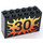 LEGO Black Brick 2 x 6 x 3 with &quot;30&quot; with Flames (6213 / 82848)