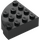 LEGO Black Brick 4 x 4 Round Corner (2577)