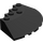 LEGO Black Brick 6 x 6 Round (25°) Corner (95188)