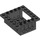 LEGO Black Brick 6 x 6 x 2 with 4 x 4 Cutout and 3 Pin Holes each End (47507)