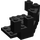 LEGO Black Brick 7 x 7 x 2.3 Turret Quarter (6072)