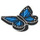 LEGO Black Butterfly (Smooth) with Blue and White (80674 / 103358)