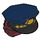 LEGO Black Cap with with Dark Red Hair Bun and Dark Blue Police Hat (29770)