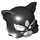 LEGO Svart Katt Mask med Vit Muzzle (36112 / 38401)