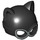 LEGO Zwart Catwoman Masker met Zilver Goggles (29292 / 54959)