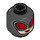 LEGO Schwarz Catwoman mit rot Goggles Minifigure Kopf (Einbau-Vollbolzen) (3626 / 54962)