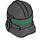 LEGO Black Clone Trooper Helmet (Phase 2) with Green Stripe (11217 / 78808)