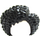 LEGO Black Coiled Hair with Side Parting (78301)