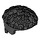 LEGO Noir Coiled Cheveux avec Droit Sides (79688)