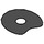 LEGO Zwart Collar - Circular met Fur Effect (39523)
