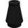 LEGO Zwart Kegel 1 x 1 zonder Top groef (4589 / 6188)