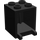 LEGO Zwart Container 2 x 2 x 2 met verzonken noppen (4345 / 30060)