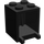 LEGO Zwart Container 2 x 2 x 2 met volle noppen (4345)