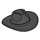 LEGO Black Cowboy Hat with Wide Brim (13565)