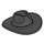 LEGO Black Cowboy Hat with Wide Brim (13565)