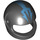 LEGO Black Crash Helmet with Aquaraiders Blue Trident (2446 / 58464)