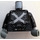 LEGO Zwart Crossbones Minifiguur Torso (973 / 76382)