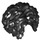 LEGO Zwart Curly Haar met midden scheiding (29634 / 86318)