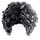 LEGO Zwart Curly Haar met midden scheiding (29634 / 86318)