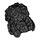 LEGO Zwart Curly Haar met Groot High Bun (53126)