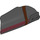 LEGO Black Curved Armor with Ball Socket and and Two Holes with Dark red lines (26831 / 37818)