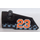 LEGO Black Curved Panel 3 Left with &#039;23&#039; and chequered pattern Sticker (64683)