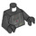 LEGO Sort Darth Vader med hvid Hoved og Stretchable Kap med Printed Tilbage Minifig Torso (973 / 76382)