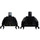 LEGO Black Darth Vader with White Head and Stretchable Cape with Printed Back Minifig Torso (973 / 76382)