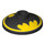 LEGO Zwart Dish 2 x 2 met Batman Symbol (4740 / 55056)